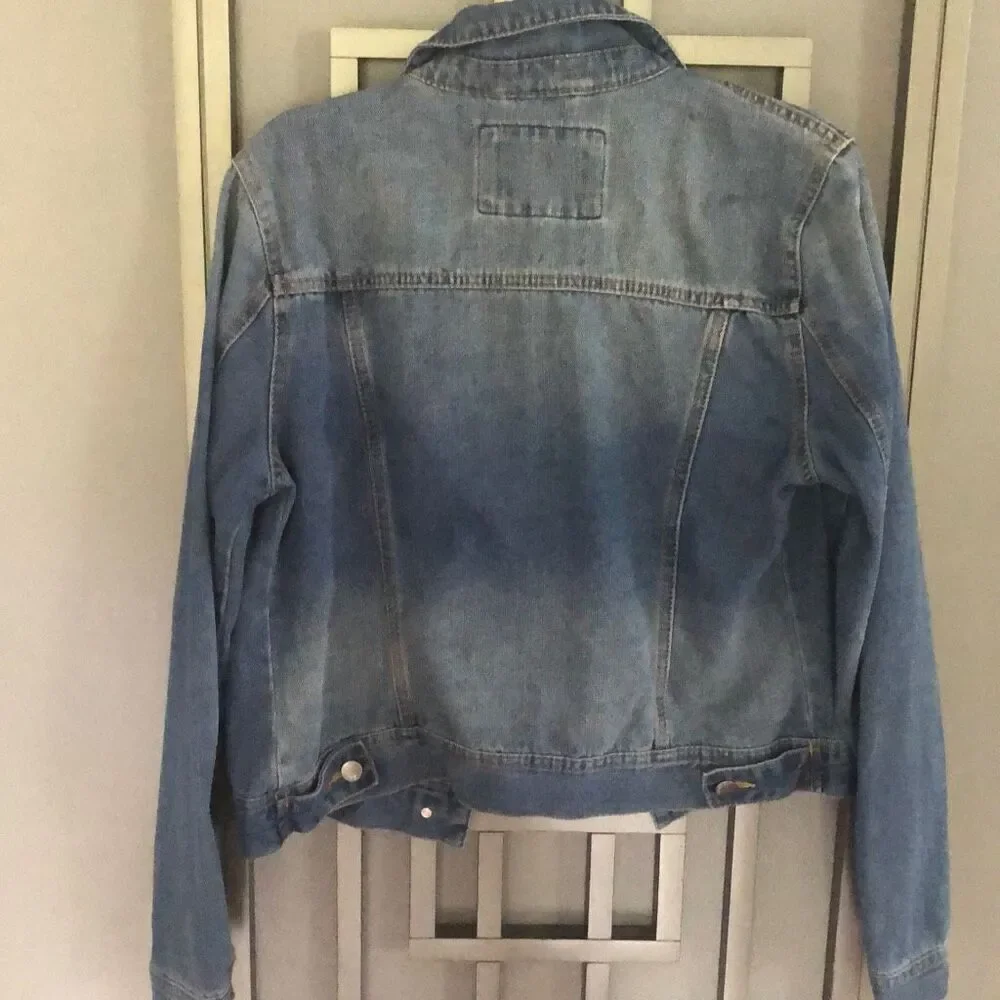 NWT Ashley Vintage Charm denim Jean jacket L￼ - Picture 4 of 4